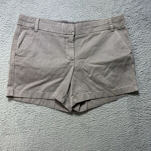 NWT J.‎ Crew 5" Classic Chino Shorts Gray Women's Size 12 Preppy Boho